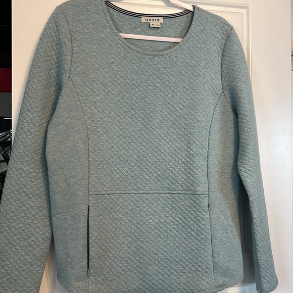 Orvis Blue Quilted Pullover size medium - Picture 8 of 8